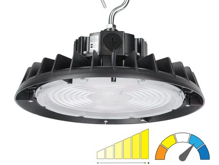 UFO High Bay LED Light, 48000 Lumens, 240 280 320W, 35K 40K 50K, 120-347V, Black For Sale