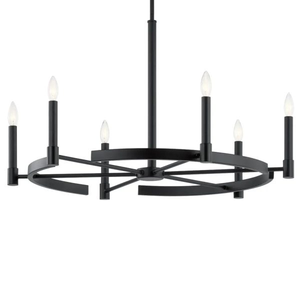 Tolani 34  6-Light Chandelier, Black Finish on Sale