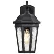 East River 16  Outdoor Wall Light, Matte Black Finish For Sale