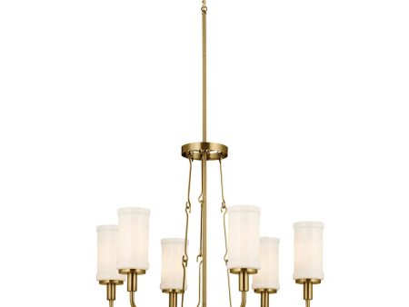 Vetivene 29  6-Light Chandelier, Natural Brass Finish For Cheap