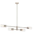 Velestino 47  4-Light Linear Chandelier, Polished Nickel Finish Hot on Sale