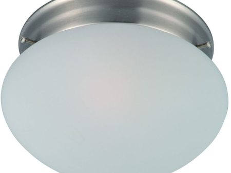 Essentials-588x 8 in. Ceiling Puff Light Nickel finish Frosted Glass Supply