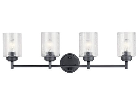 Winslow 30 in 4 Lights Vanity Light Black finish Hot on Sale