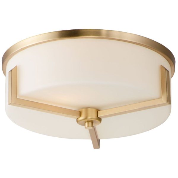 Dart 14 in. Flush Mount Lights Brass Finish Hot on Sale