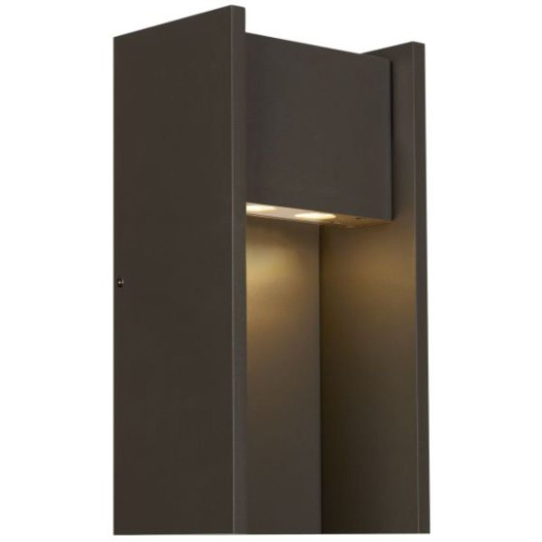 Zur 18 In. LED Outdoor Wall Sconce in-line Fuse 2700K bronze Finish For Sale