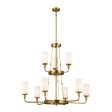 Vetivene 40  9-Light Chandelier, Natural Brass Finish Hot on Sale