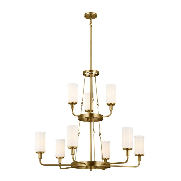 Vetivene 40  9-Light Chandelier, Natural Brass Finish Hot on Sale