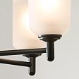 Shailene 24  5-Light Chandelier with Clear Satin Etched Glass, Black Finish Online