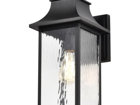 Austen 17  Outdoor Wall Light, Matte Black Finish Discount