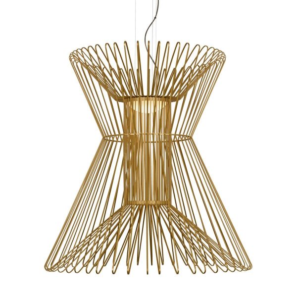 Syrma Grande36 in. LED Pendant Light 3000K Gold Finish Fashion