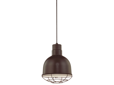 R Series 10  Cord Hung Deep Bowl Shade Pendant Light Architectural Bronze Finish Sale