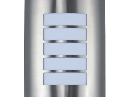 View LED 9 In. LED Outdoor Wall Light 900 Lumens 3000K Stainless Steel Finish For Sale