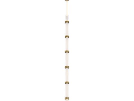 Wit 7 Lights LED Pendant Light Brass Finish Online now