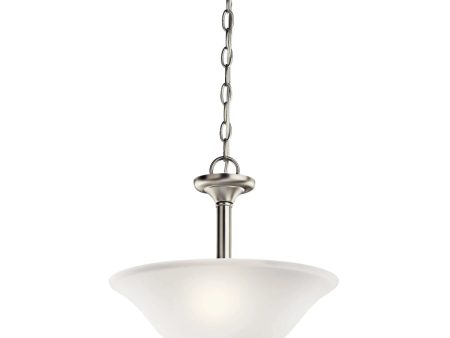 Wynberg 15  2-Light Convertible Pendant Light, Brushed Nickel Finish Hot on Sale