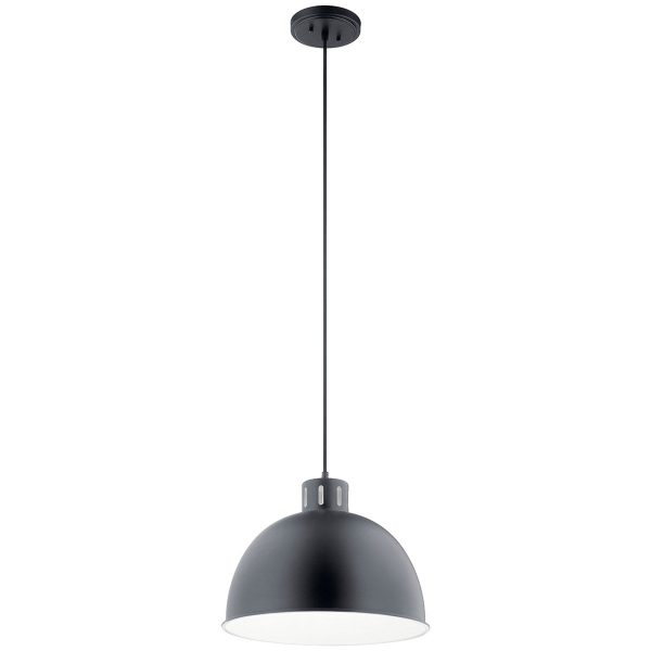 Zailey 16 in. Pendant Light Black Finish Supply