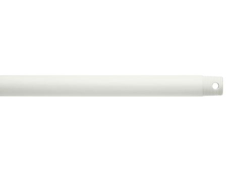 18 Inch Fan Downrod, Matte White Finish Fashion