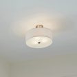 Shailene 18  3-Light Round Semi-Flush Mount, Brushed Nickel Finish Online now