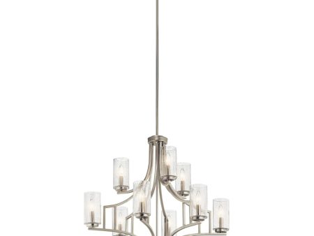 Vara 32  9-Light Chandelier, Brushed Nickel Finish Online now