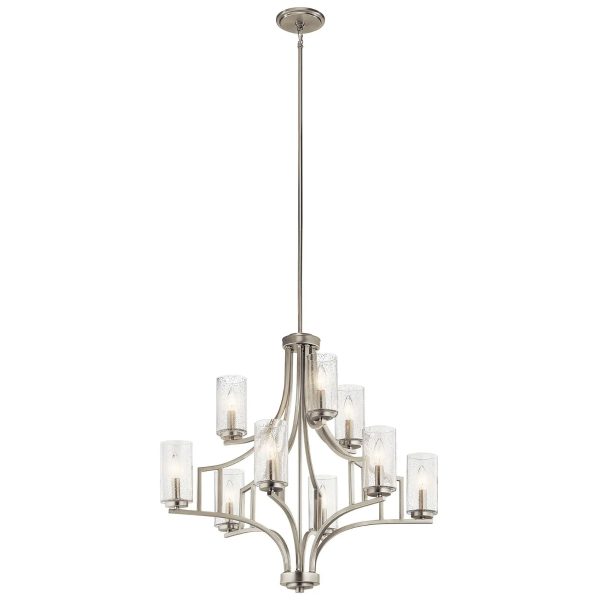 Vara 32  9-Light Chandelier, Brushed Nickel Finish Online now