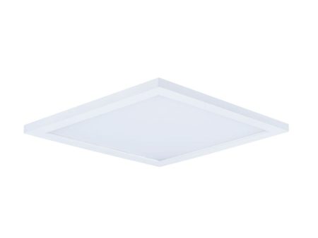 Wafer 15 in. LED Square Disk Light 3000 Lumens 3000K White finish For Sale