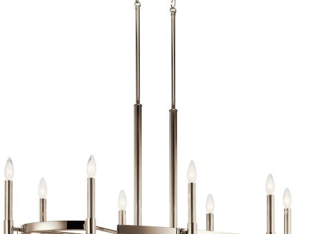 Tolani 43  8-Light Chandelier, Polished Nickel Finish Fashion