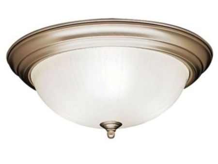 Zeo 15 in. 3 Lights Flush Mount Light Nickel finish Sale