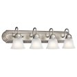 30 in. 4 Lights Vanity Light Nickel Finish For Discount