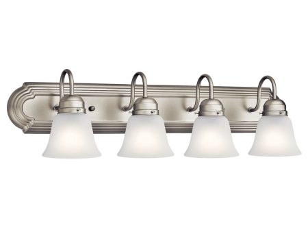 30 in. 4 Lights Vanity Light Nickel Finish For Discount