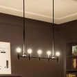 Torvee 41  5-Light Linear Chandelier, Black Finish Hot on Sale