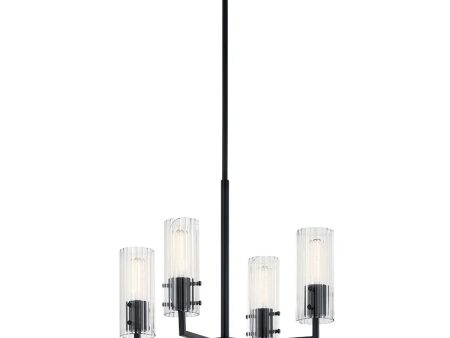 Velestino 20  4-Light Chandelier, Black Finish For Cheap