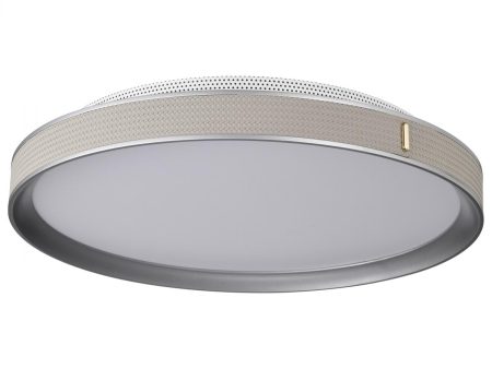 Bandon 20  LED Flush Mount Light, Gray with Off-White Wrap, Acrylic Lens For Discount