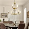 Vetivene 40  9-Light Chandelier, Natural Brass Finish Hot on Sale