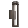 Turbo 18 In. LED Outdoor Wall Sconce 4000K Surge Protection Bronze Finish For Sale