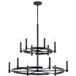 Tolani 40  12-Light Multi-Tier Chandelier, Black Finish Online Hot Sale