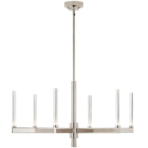 Sycara 36  6-Light LED Chandelier, Polished Nickel Finish Fashion