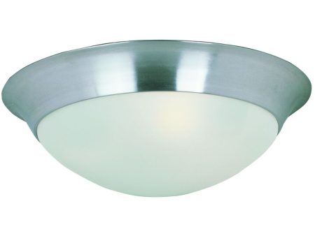 Essentials-585x 14 in. 2 Lights Flush Mount Light Nickel finish Frosted Glass Online