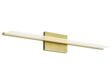 Span 35 in. LED Bath Bar Brass finish on Sale