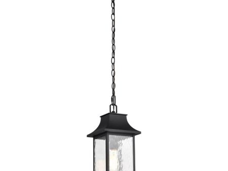 Austen 17  Outdoor Hanging Light, Matte Black Finish Online Sale