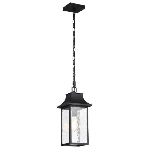 Austen 17  Outdoor Hanging Light, Matte Black Finish Online Sale