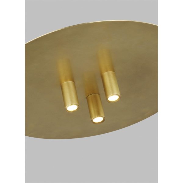 Ponte 16 in. LED Flush Mount Light Brass Finish 120V Online now