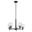 Shailene 24  5-Light Chandelier with Clear Glass, Black Finish Fashion