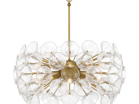 Winter 30  10 Lights Chandelier Brass Finish Online Sale