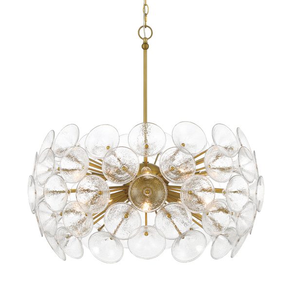 Winter 30  10 Lights Chandelier Brass Finish Online Sale