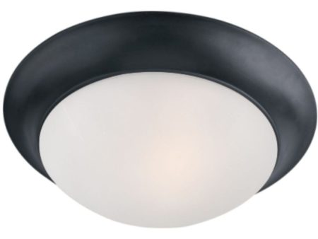 Essentials-585x 14 in. 2 Lights Flush Mount Light Black finish Frosted Glass on Sale