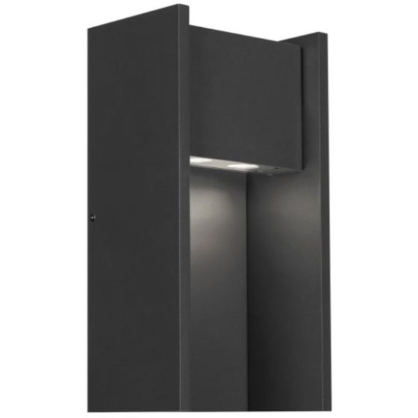 Zur 18 In. LED Outdoor Wall Sconce in-line Fuse 2700K Black Finish Fashion