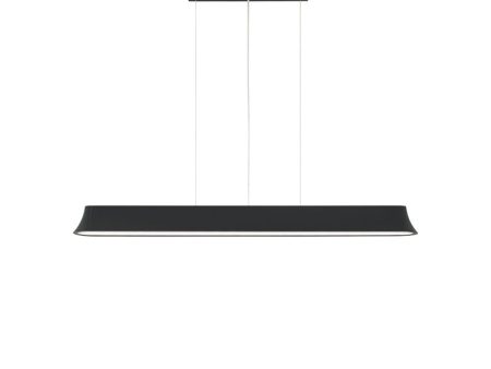 Zhane 49 in. LED Pendant Light 277V Black Finish Hot on Sale