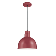 R Series 12  Cord Hung Deep Bowl Shade Pendant Light Satin Red Finish Online now