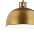 Zailey 12 in. Pendant Light Natural Brass Finish Sale