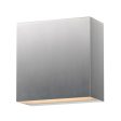 Cubed 6 in. LED Outdoor Wall Sconce Satin Aluminum Finish Supply