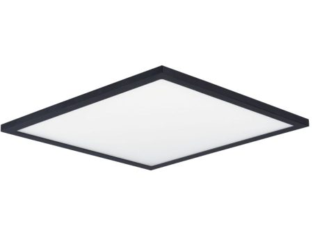 Wafer 15 in. LED Square Disk Light 3000 Lumens 3000K Black finish Discount